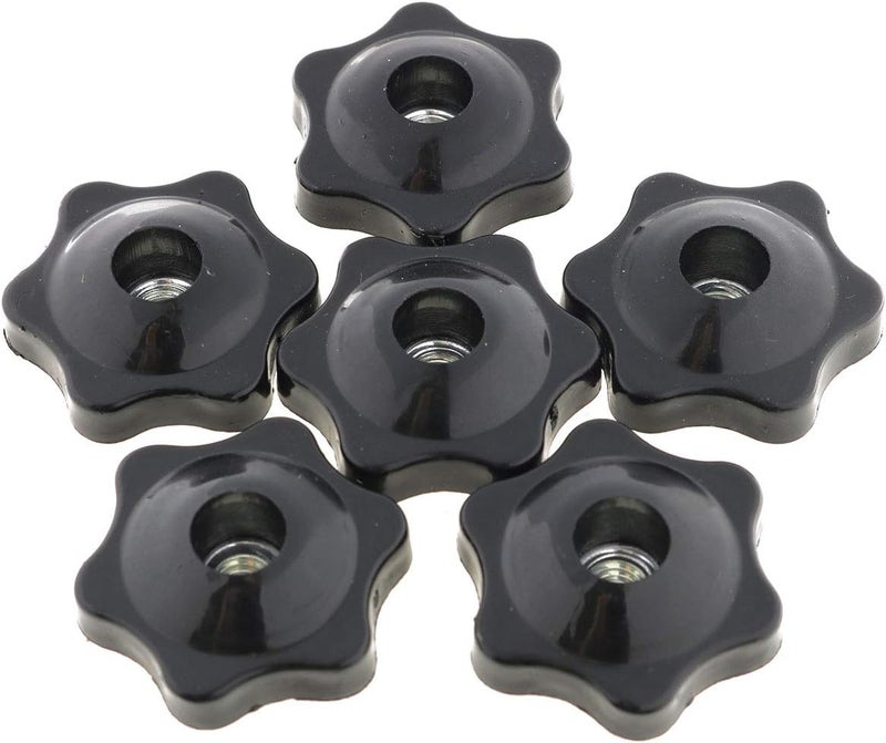 Eoutstanding 6-Star 6PCS 1/4 Inch Nylon Hexagon Head Thru Knobs Clamping Jig Knobs - Image 1